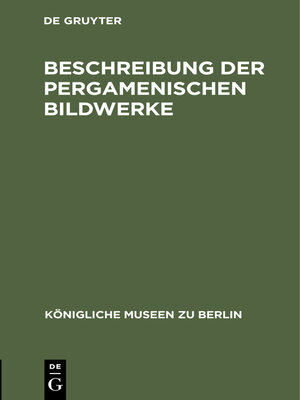 cover image of Beschreibung der Pergamenischen Bildwerke
